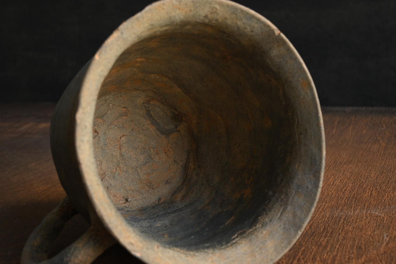 Korean antique cup-shaped earthenware/excavated earthenware/hard earthenware For Sale 4