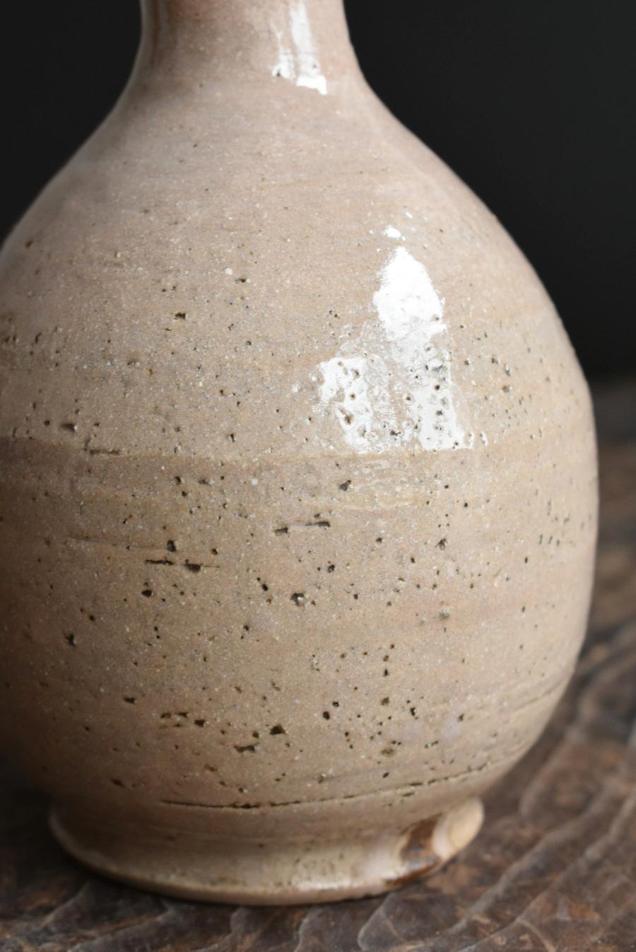 Korean Antique Pottery / Joseon Dynasty 18th Century / Beautiful Glazed Bottle 8