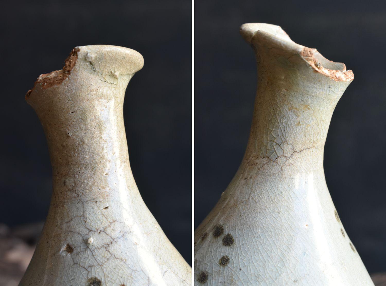 Korean antique pottery vase/rare design pottery/Joseon Dynasty/15th century For Sale 5