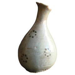 Vase en poterie antique coréenne/ poterie au design rare/dynastie Joseon/15e siècle