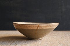 Korean antique pottery Wabisabi tea bowl/Joseon period/15th centuryKintsugi