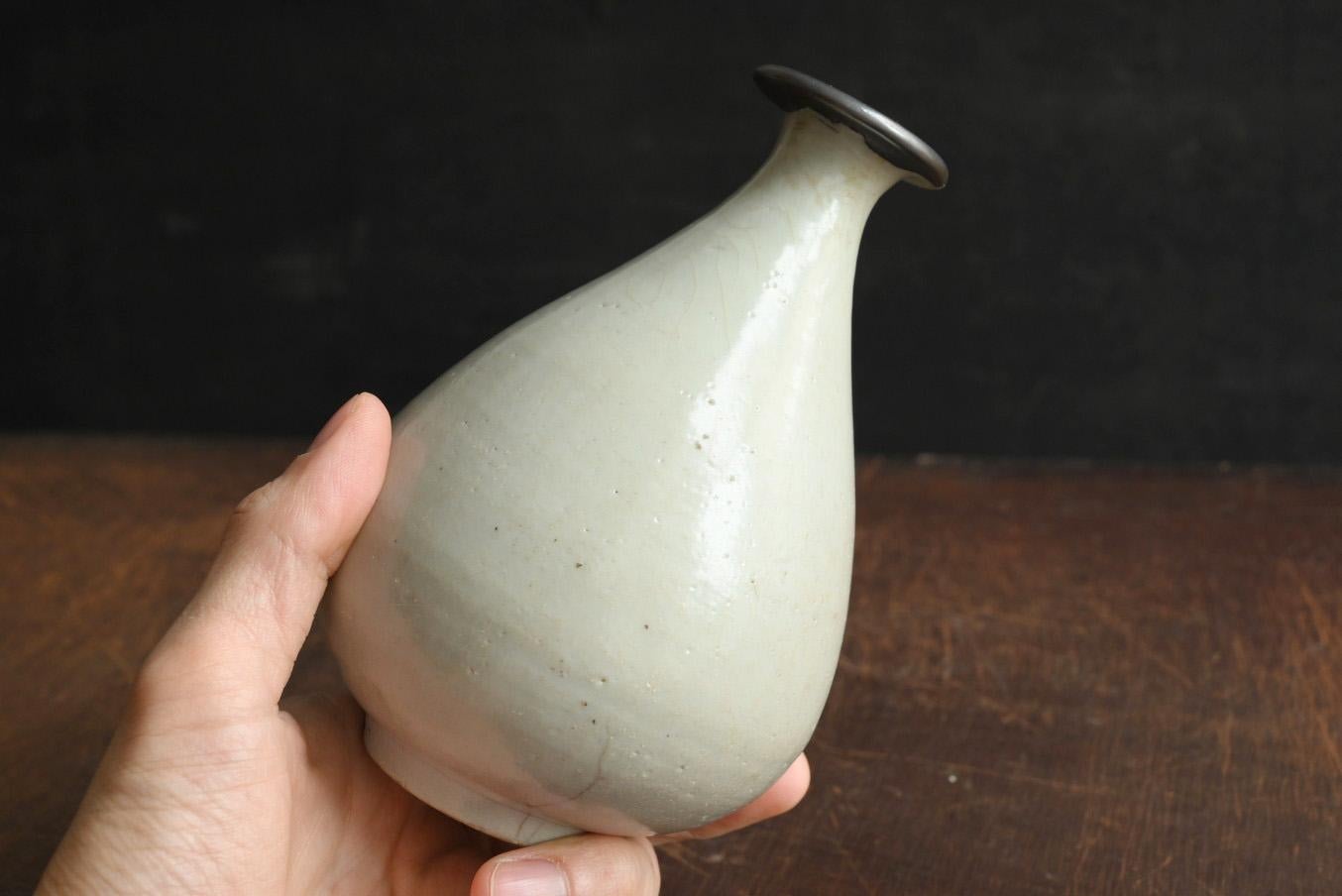 18th Century and Earlier Korean antique white porcelain vase / 15th-16th century / Joseon dynasty