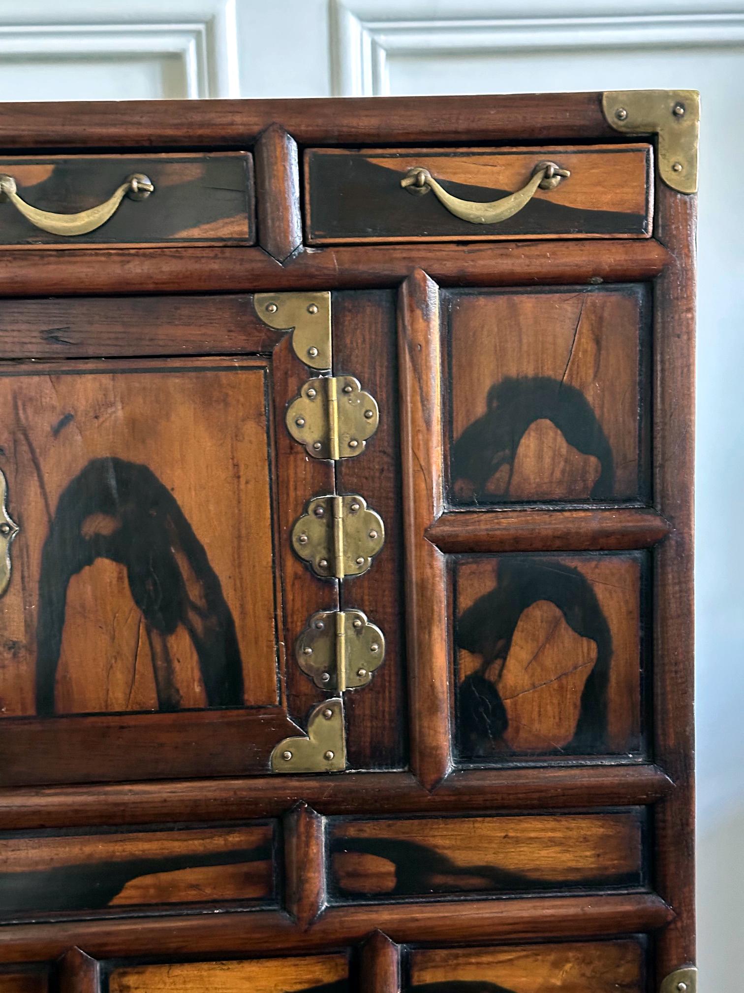 Korean Antique Wood Stacking Nong Cabinets For Sale 3