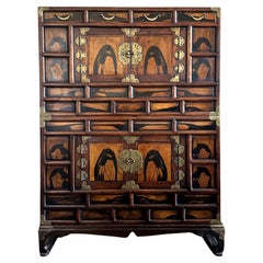 Korean Antique Wood Stacking Nong Cabinets 