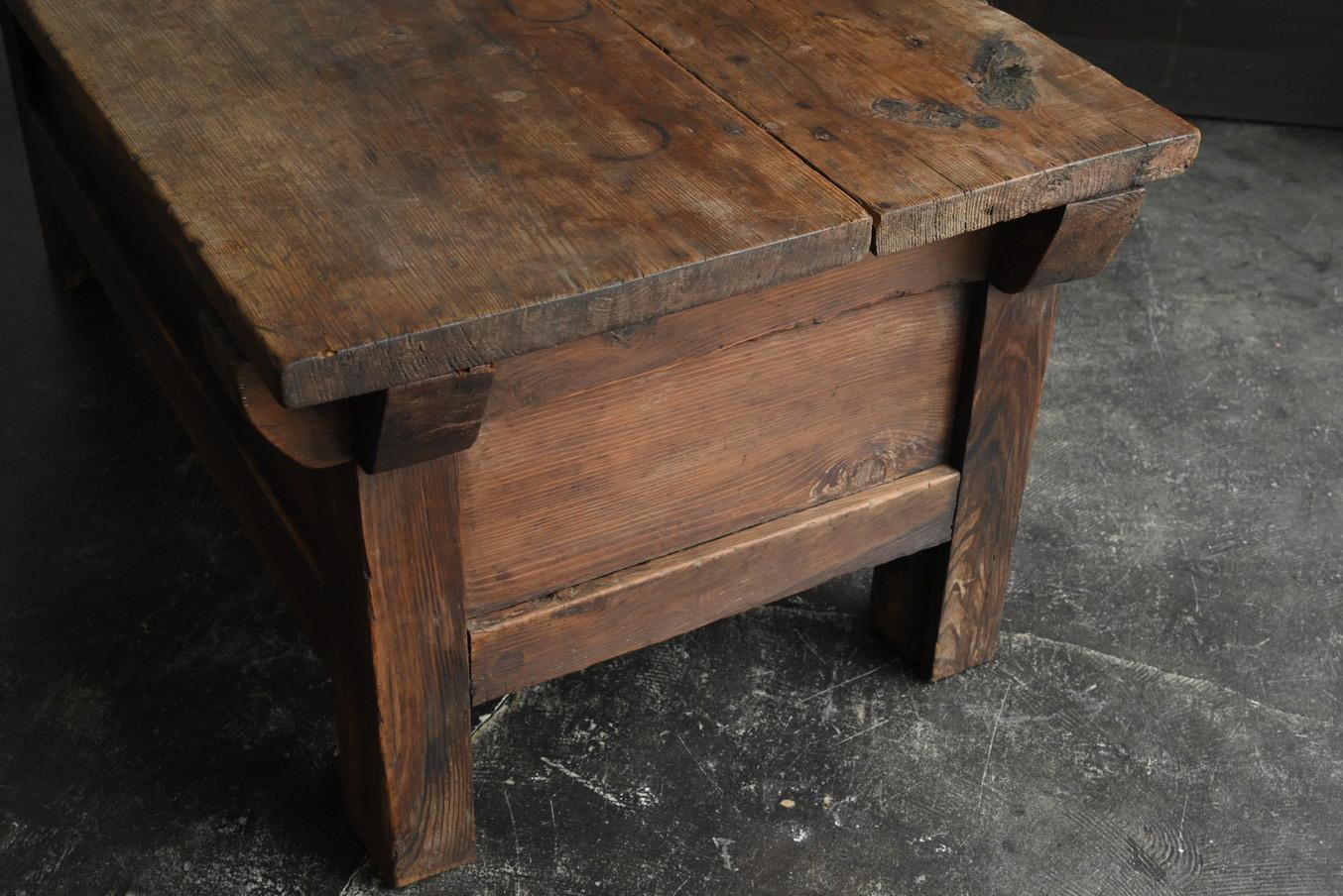 Korean antique wooden box/Late 19th century/Sofa table/Low table/Display stand 4