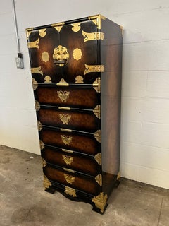 Korean Asian Bandaji Lingerie Chest Brass Butterfly Hardware