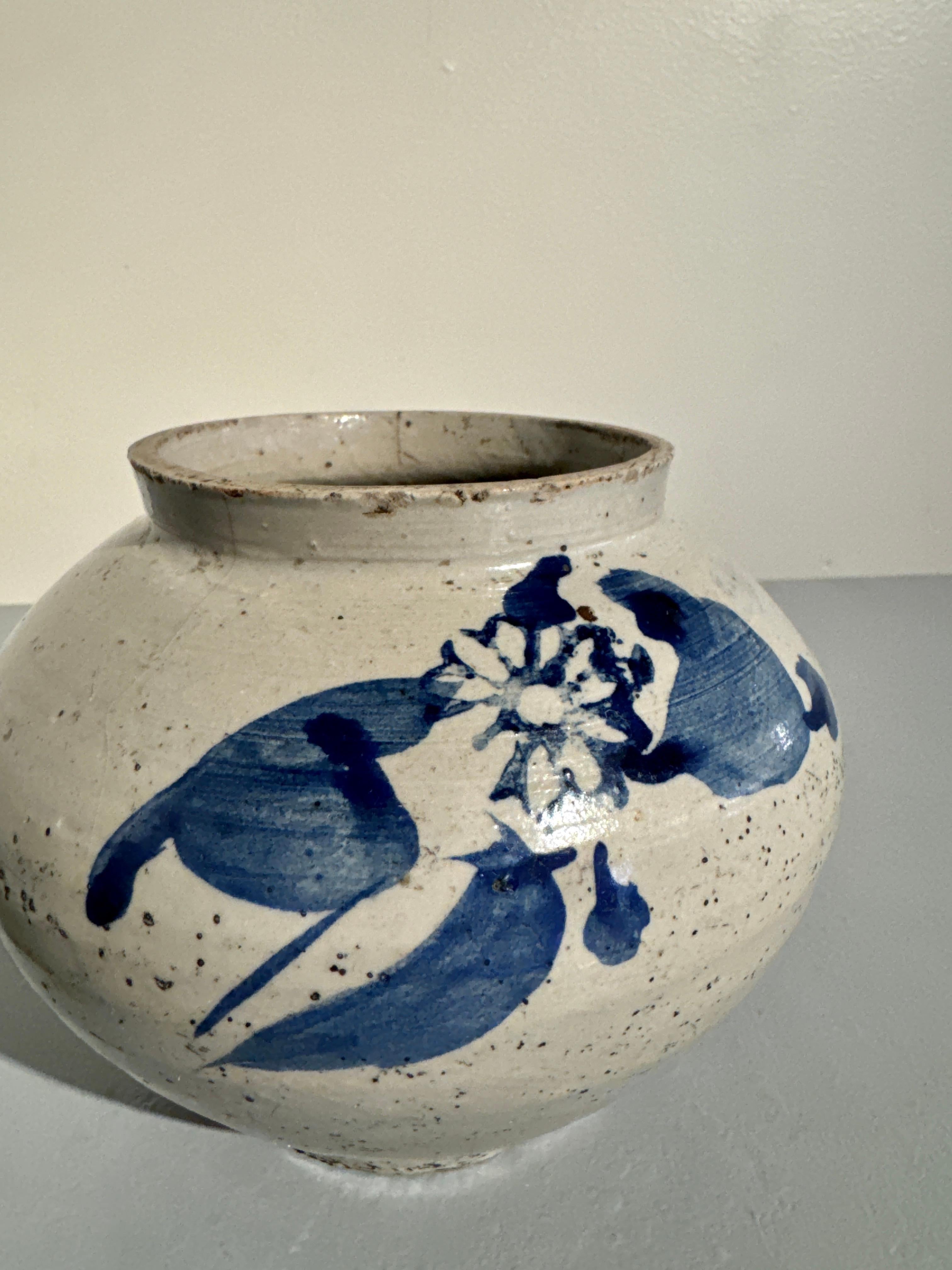 Korean Blue and White Small Jar, Late Joseon Dynasty, c. 1895, Korea 1