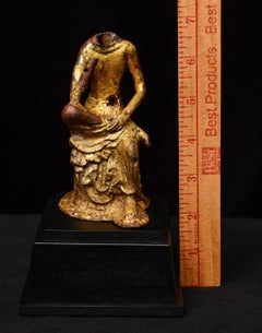 Korean Bronze Pensive Buddha Sculpture, 6th–7th Century Antique. Museum Piece.