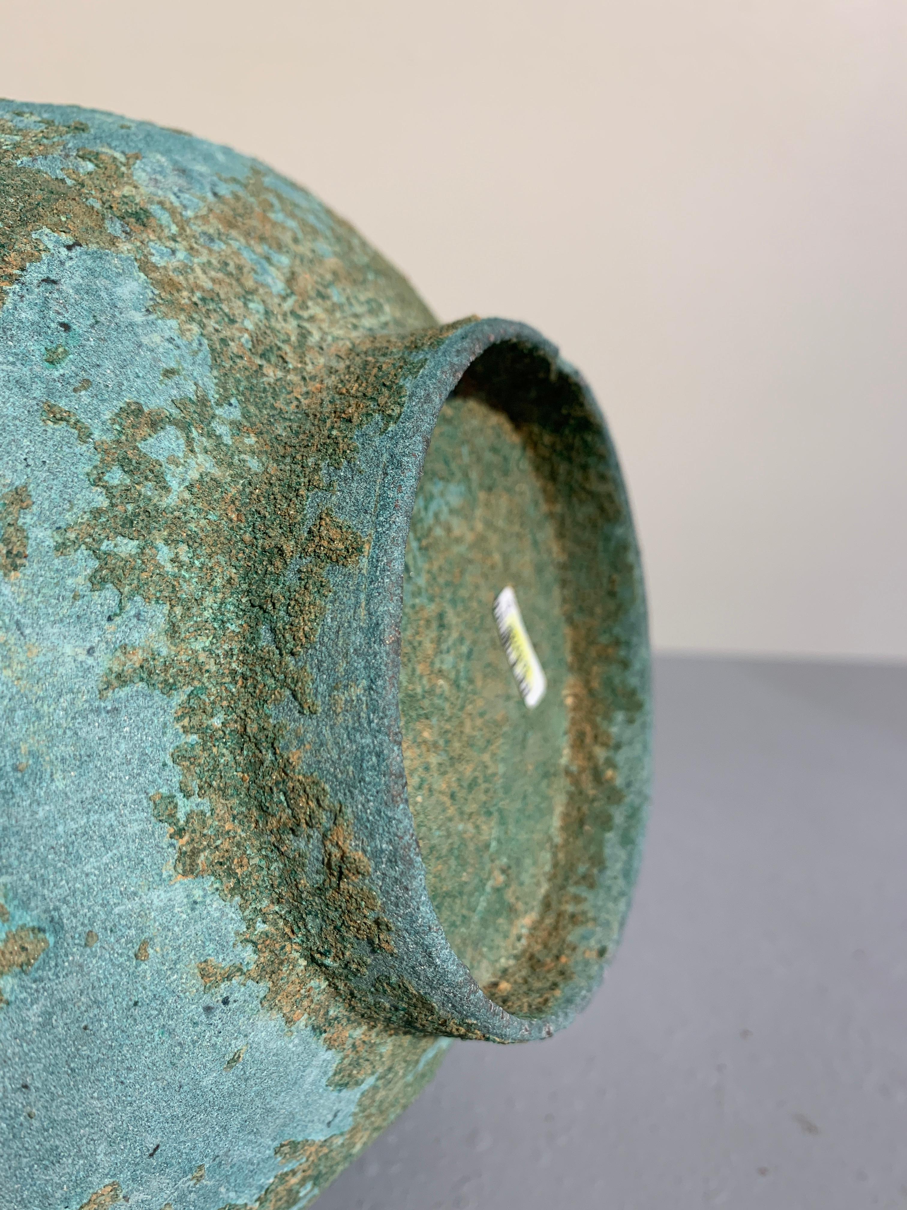 Korean Bronze Vase with Blue Green Patina, Goryeo Dynasty, 13th Century 7