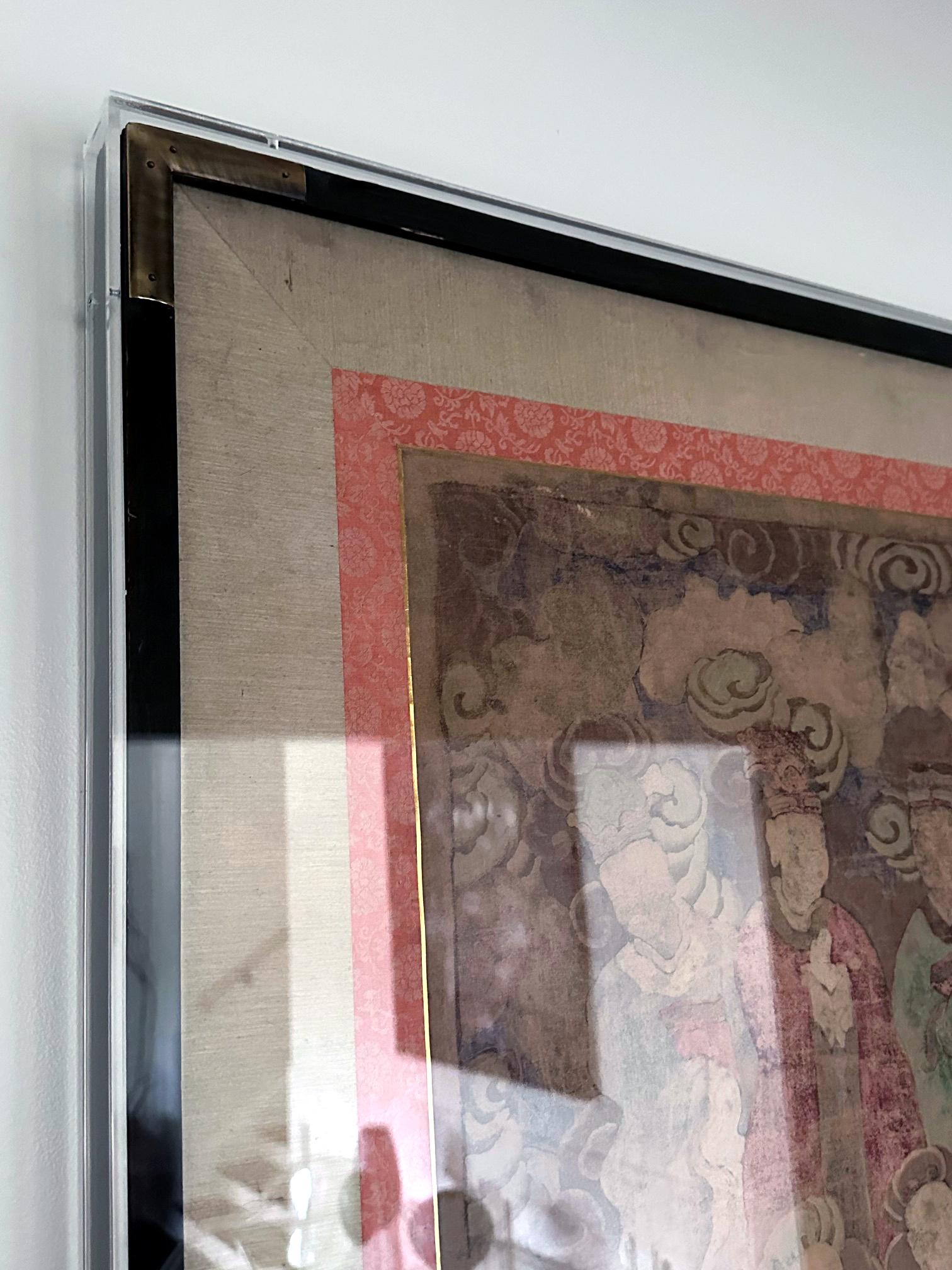 Pintura en pergamino del templo budista coreano Sinjung T'aenghwa Dinastía Joseon en venta 8
