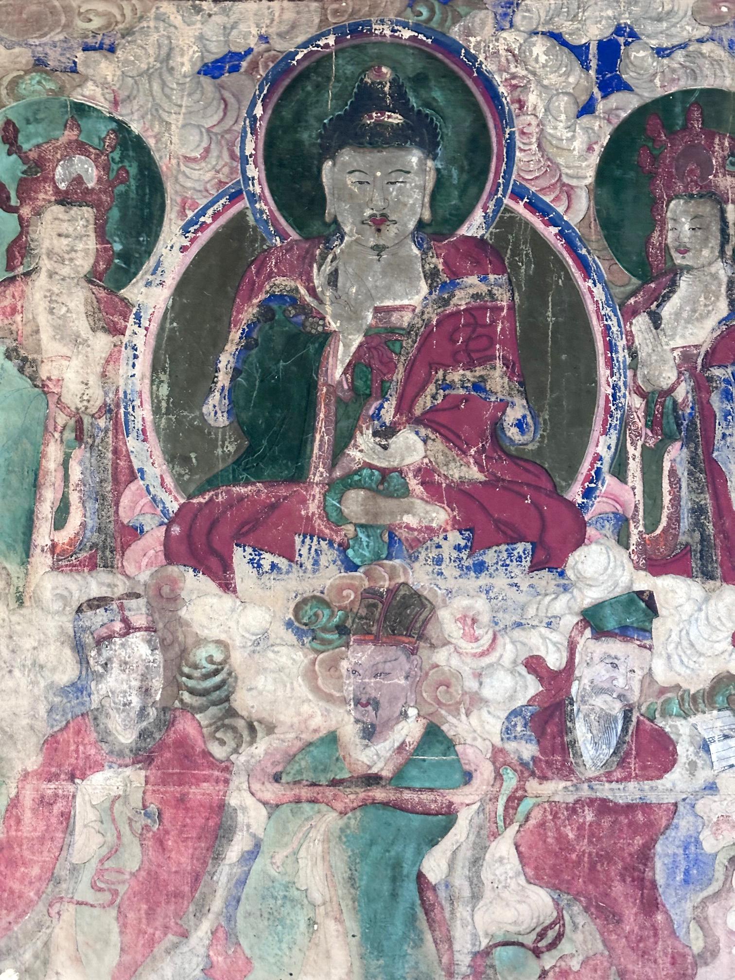 Pintura en pergamino del templo budista coreano Sinjung T'aenghwa Dinastía Joseon Otro en venta