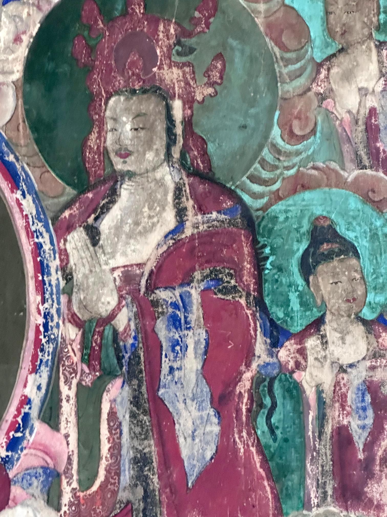Pintura en pergamino del templo budista coreano Sinjung T'aenghwa Dinastía Joseon en Bastante bueno estado para la venta en Atlanta, GA