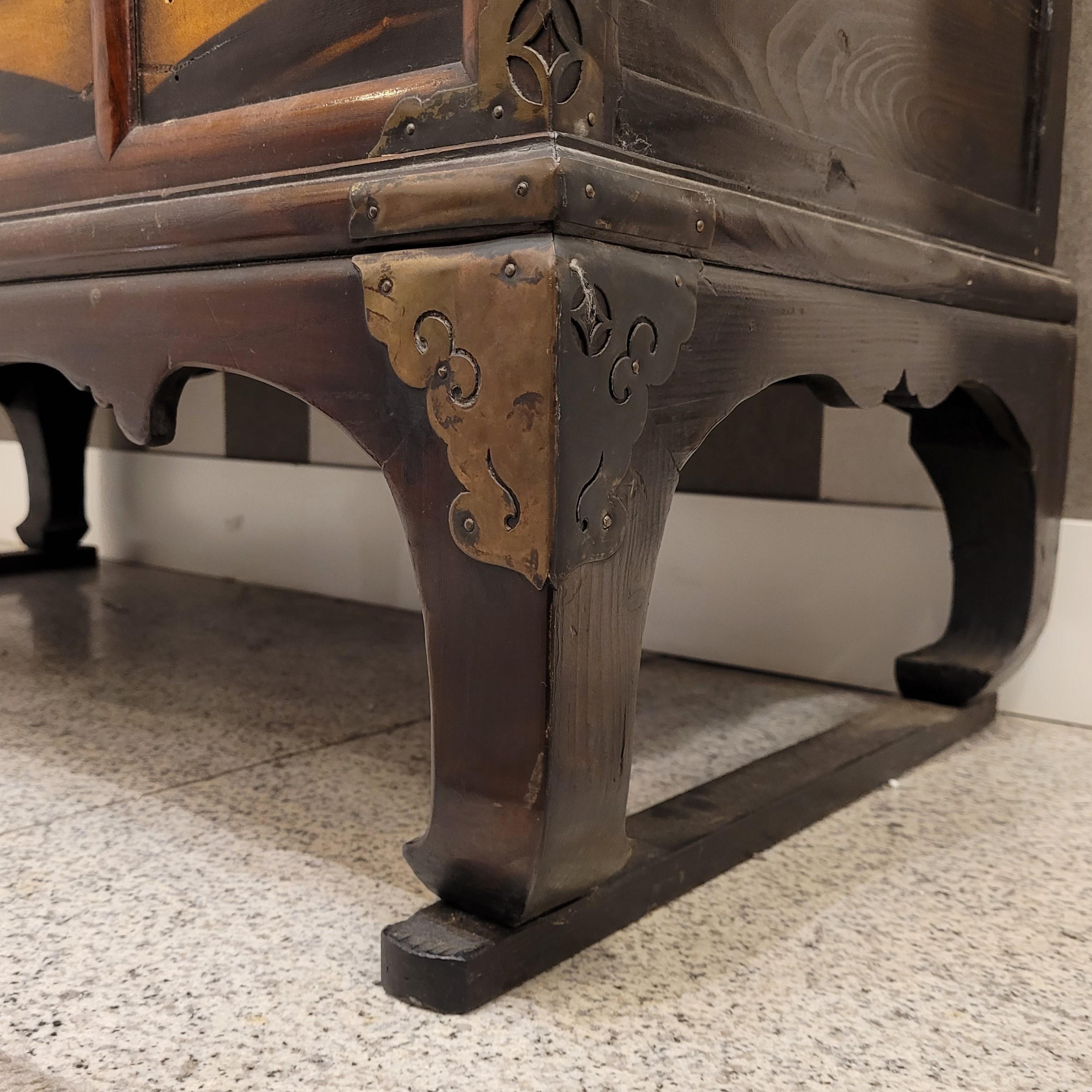 Korean Cabinet furniture “Samcheungjang”, fruit wood and bronze fittings 8