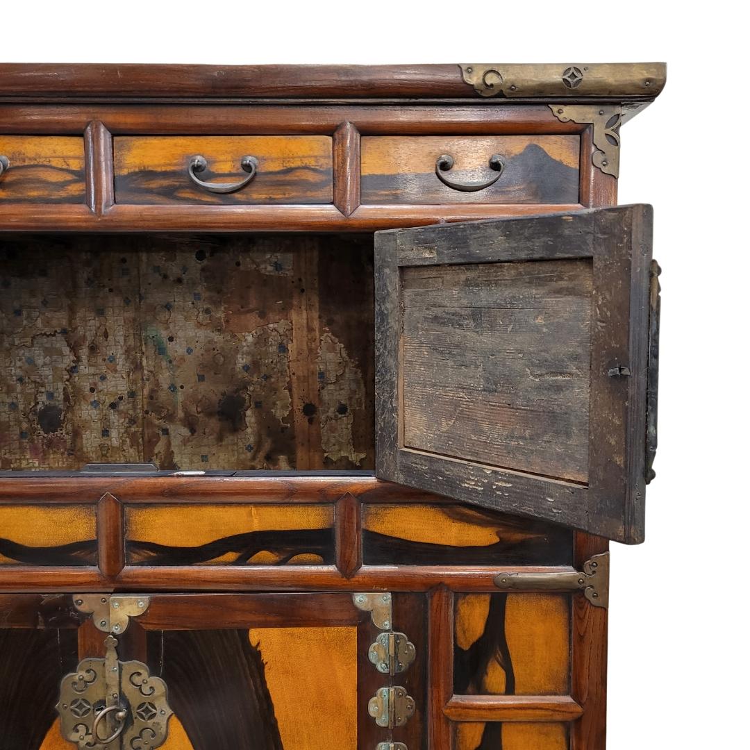 Korean Cabinet furniture “Samcheungjang”, fruit wood and bronze fittings 9