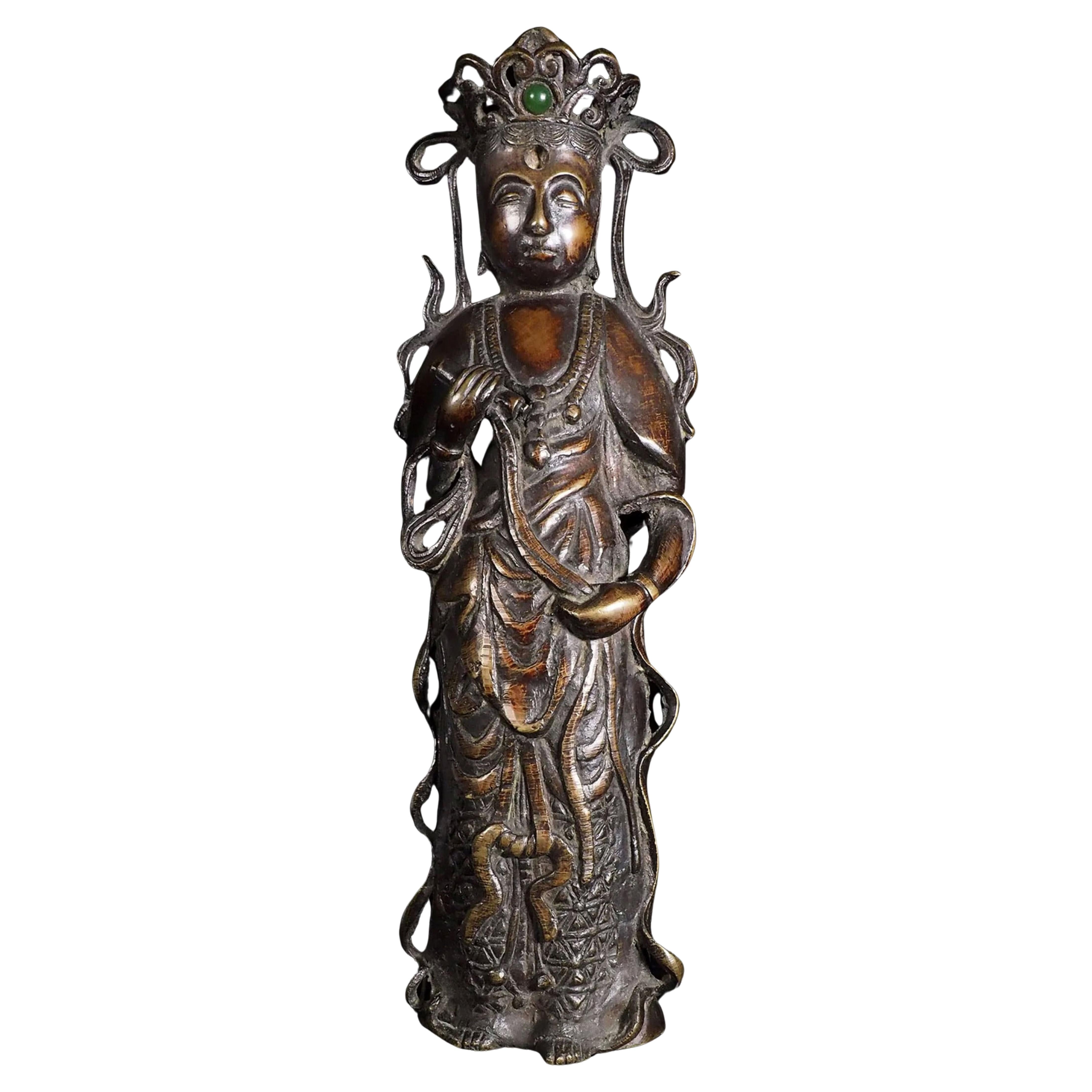 Korean Cast Bronze Buddhist Figure, Late Joseon Period, 18th–19th Century