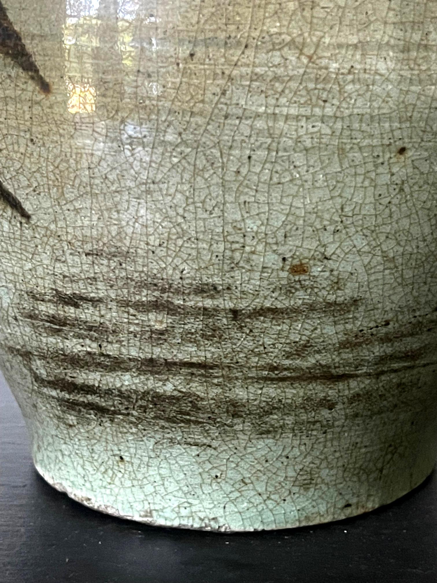 Korean Celadon Bottle Vase with Slip Decoration Goryeo Dynasty 4