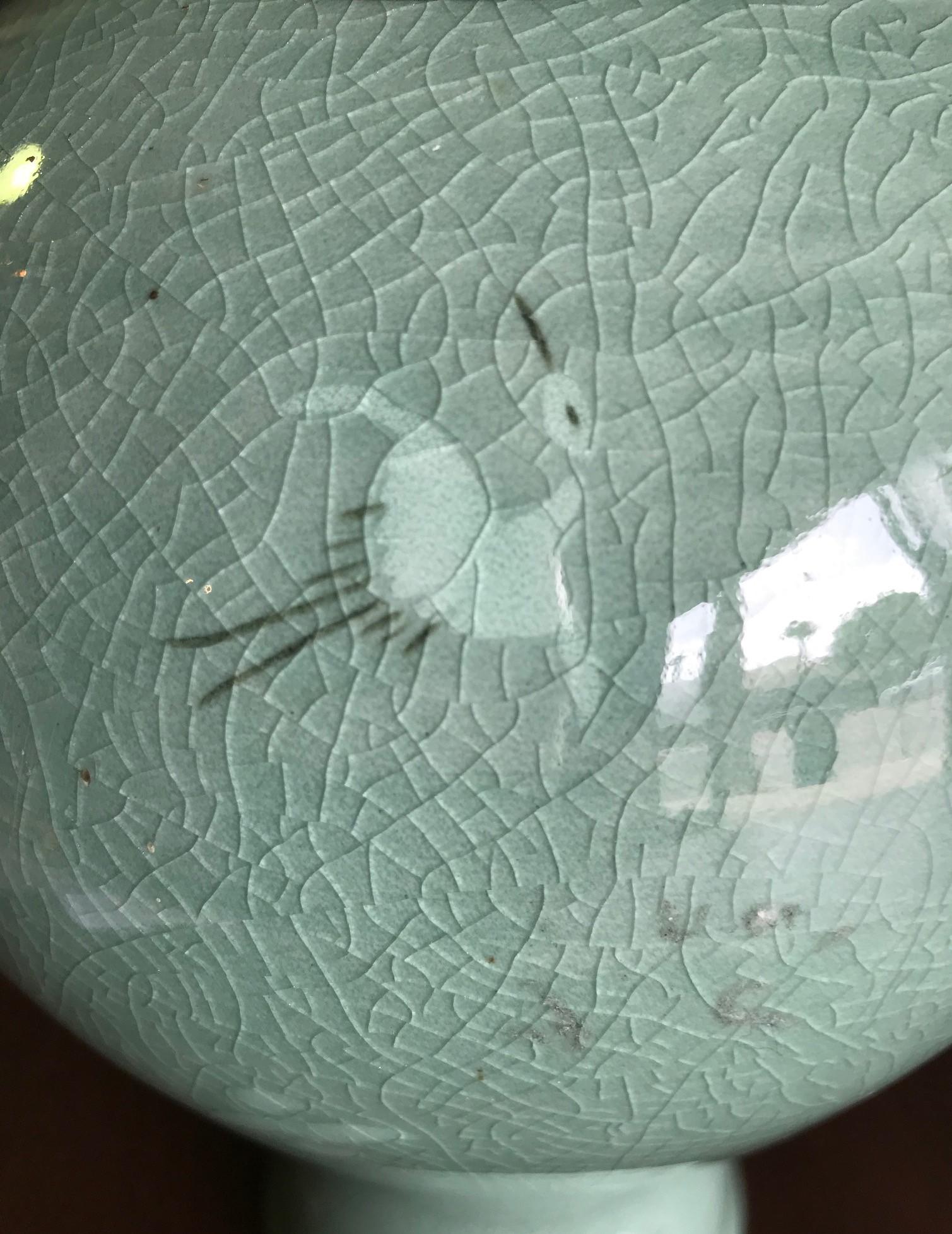 green celadon vase