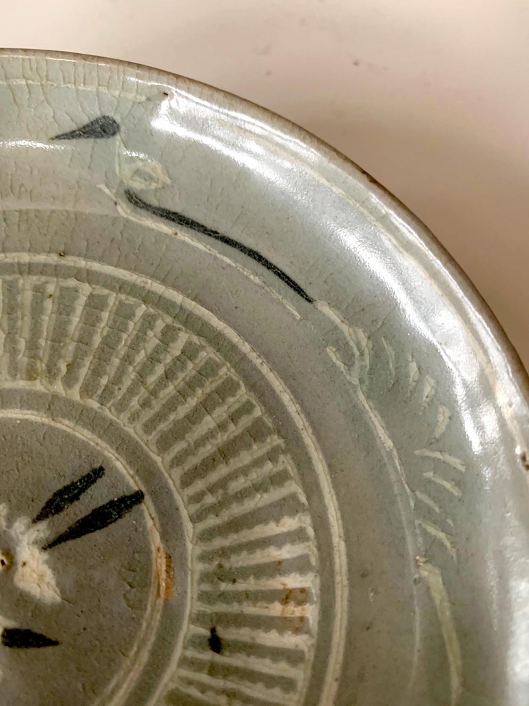 Korean Celadon Inlay Plate Goryeo Period For Sale at 1stDibs