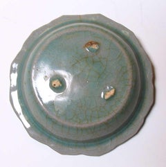 Korean Celadon Small Barbed Rim Dish, Koryo Dynasty