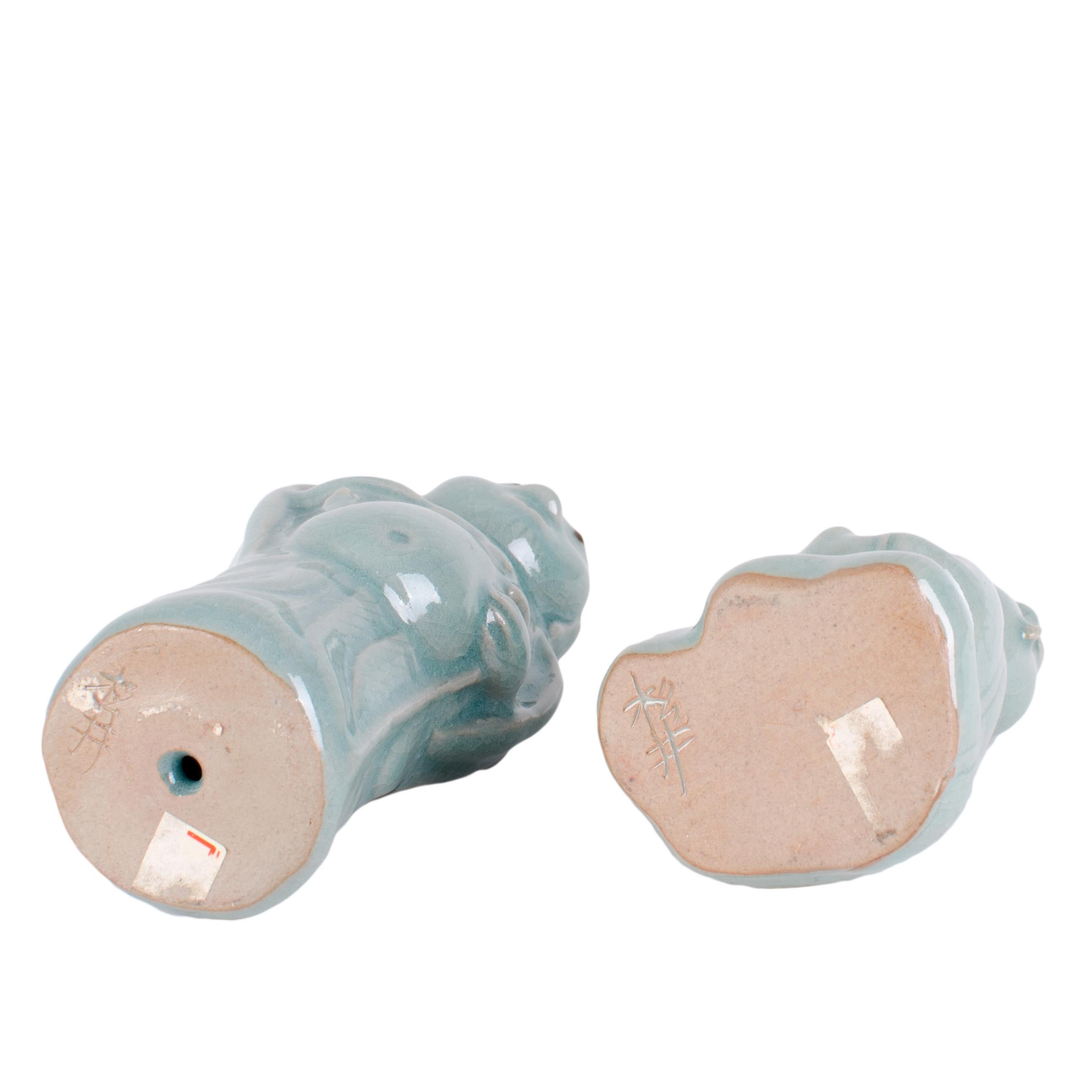 20ième siècle Paire de compte-gouttes en céladon coréen en vente