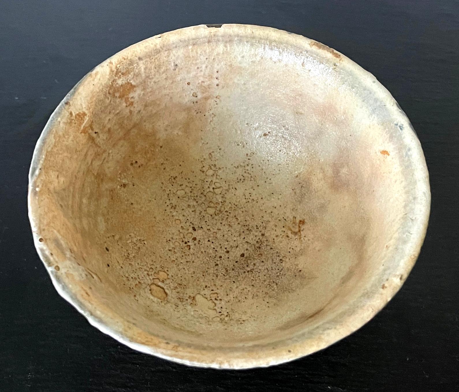 Korean Ceramic Buncheong Ware Tea Bowl Early Joseon Dynasty For Sale 1