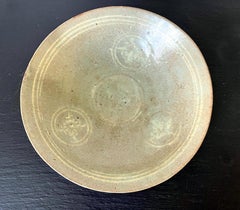 Korean Ceramic Celadon Bowl with Slip Inlay Goryeo Dynasty