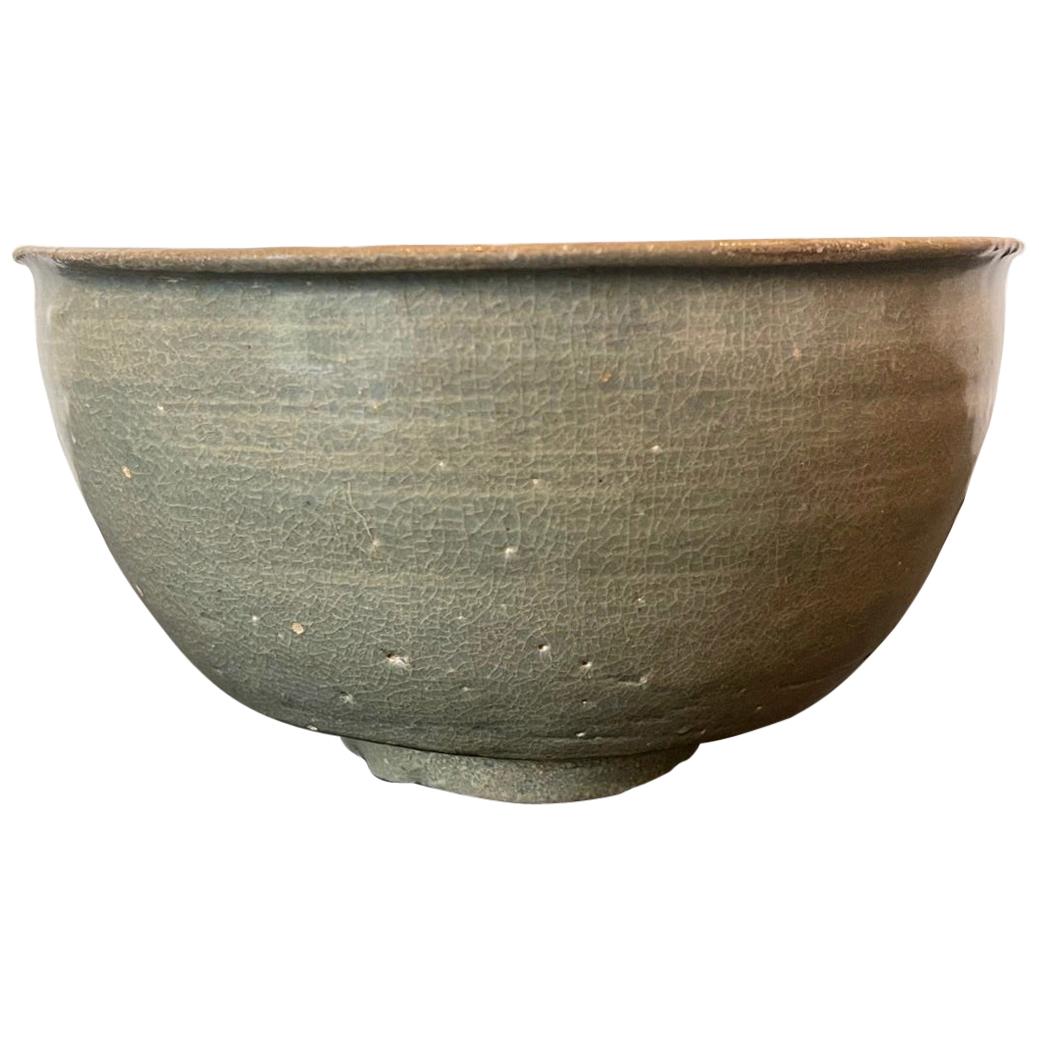 Korean Ceramic Celadon Deep Bowl Goryeo Dynasty For Sale