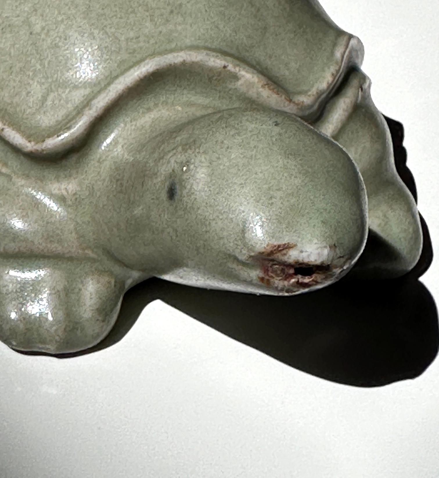 Korean Ceramic Celadon Turtle Form Water Dropper Goryeo Period For Sale 5