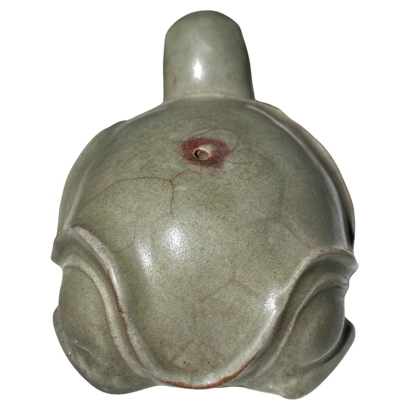 Korean Ceramic Celadon Turtle Form Water Dropper Goryeo Period In Good Condition For Sale In Atlanta, GA