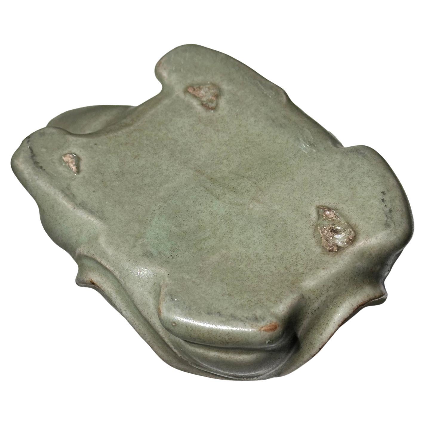 18th Century and Earlier Korean Ceramic Celadon Turtle Form Water Dropper Goryeo Period For Sale
