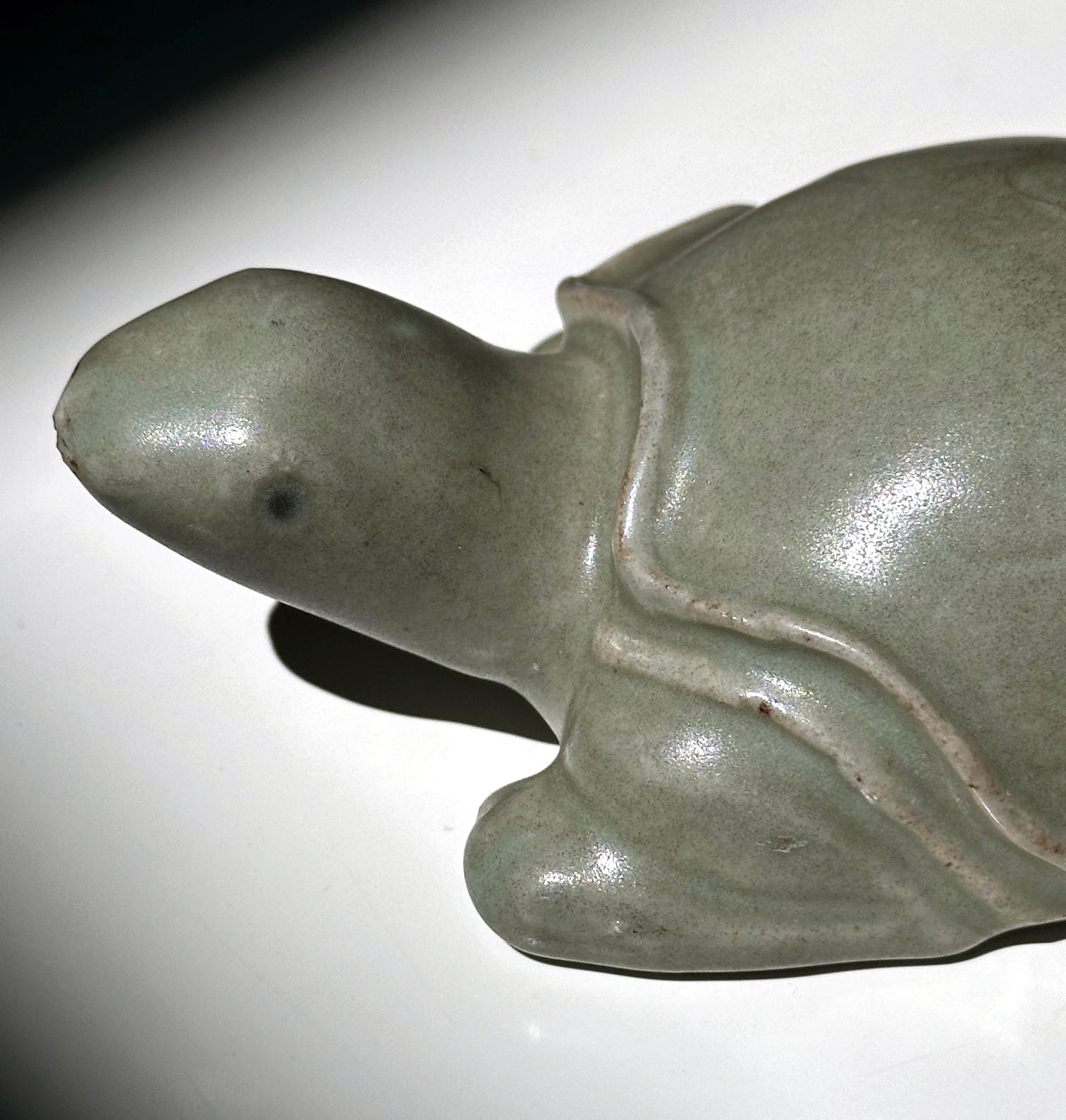 Korean Ceramic Celadon Turtle Form Water Dropper Goryeo Period For Sale 1