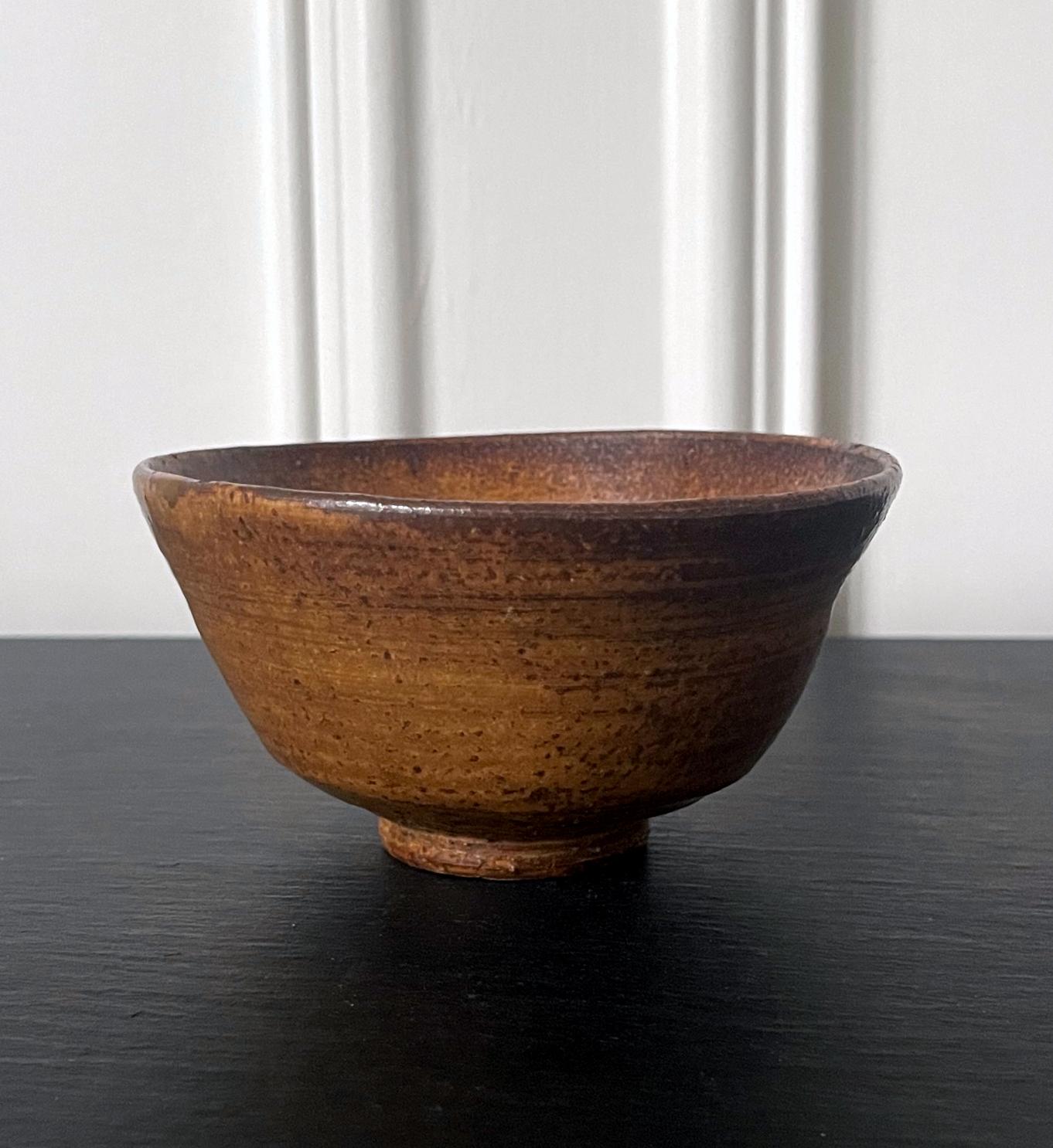 Glazed Korean Ceramic Irabo Tea Bowl Chawan Joseon Dynasty For Sale