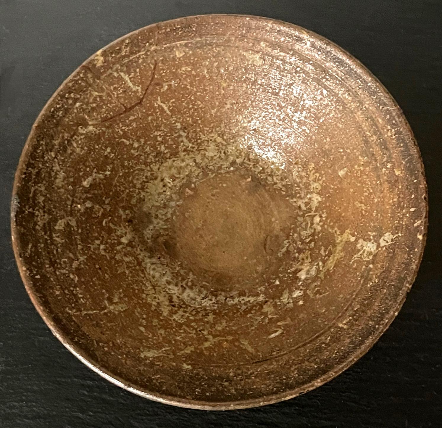 Koreanische Kakinoheta Chawan-Teeschale aus Keramik im Angebot 1