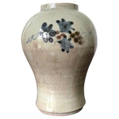 Antique Korean Ceramic Storage Jar Joseon Dynasty