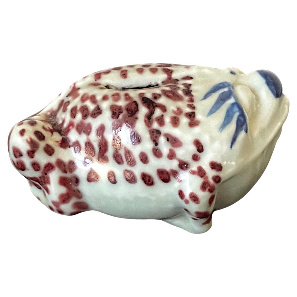 Korean Ceramic Water Dropper in Frog Form For Sale