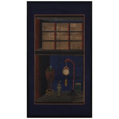 Dipinto coreano Chaekgeori. XIX secolo Joseon. Libri e accessori per gli studiosi