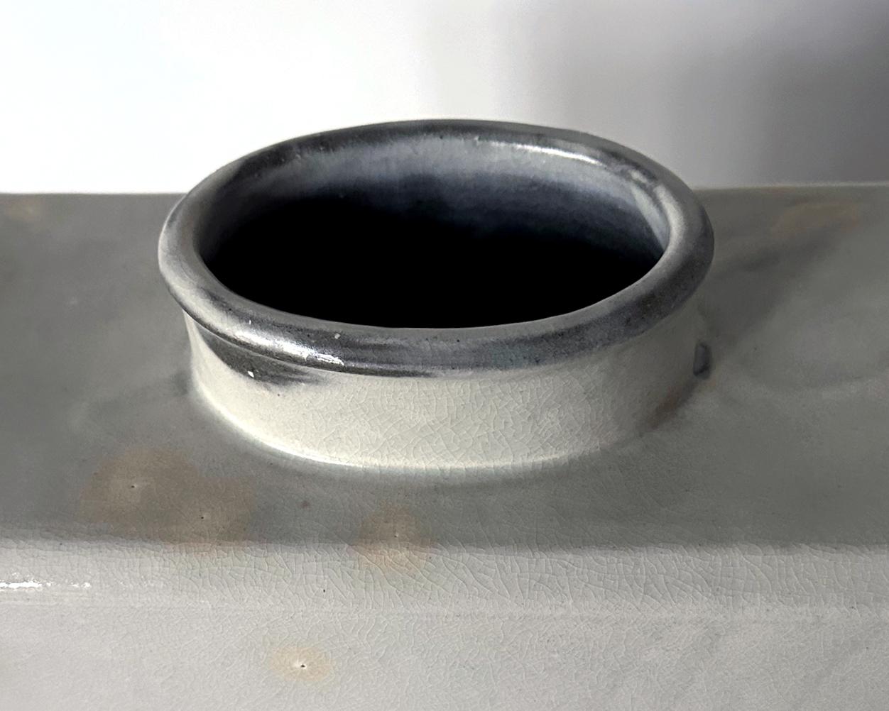 Korean Contemporary Buncheong Square Form Vase by Sung Jae Choi For Sale 6