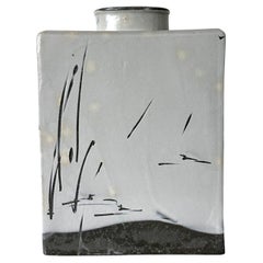 Korean Contemporary Buncheong Square Form Vase by Sung Jae Choi