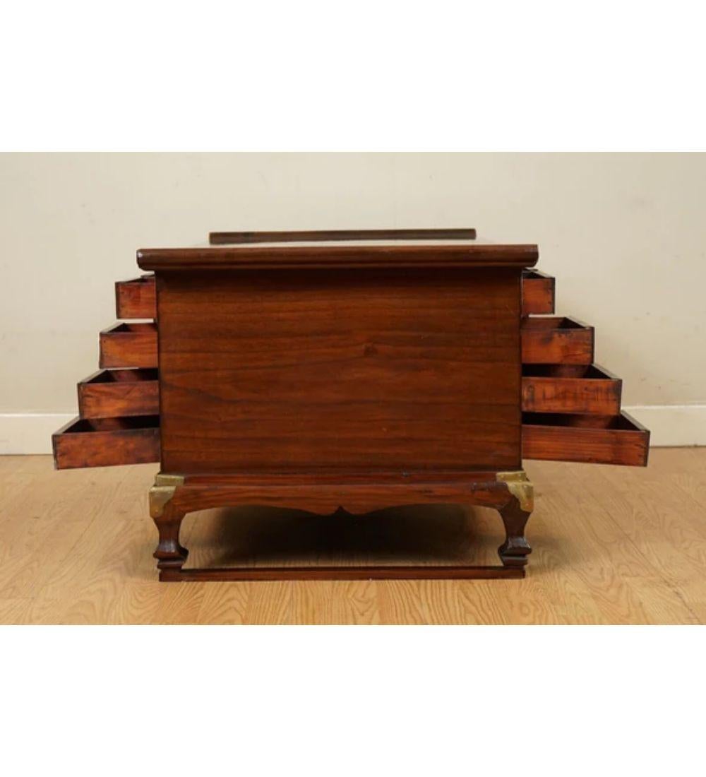 Korean Elm Coffee Table with Lots of Drawers, Late 19th Century For Sale 4