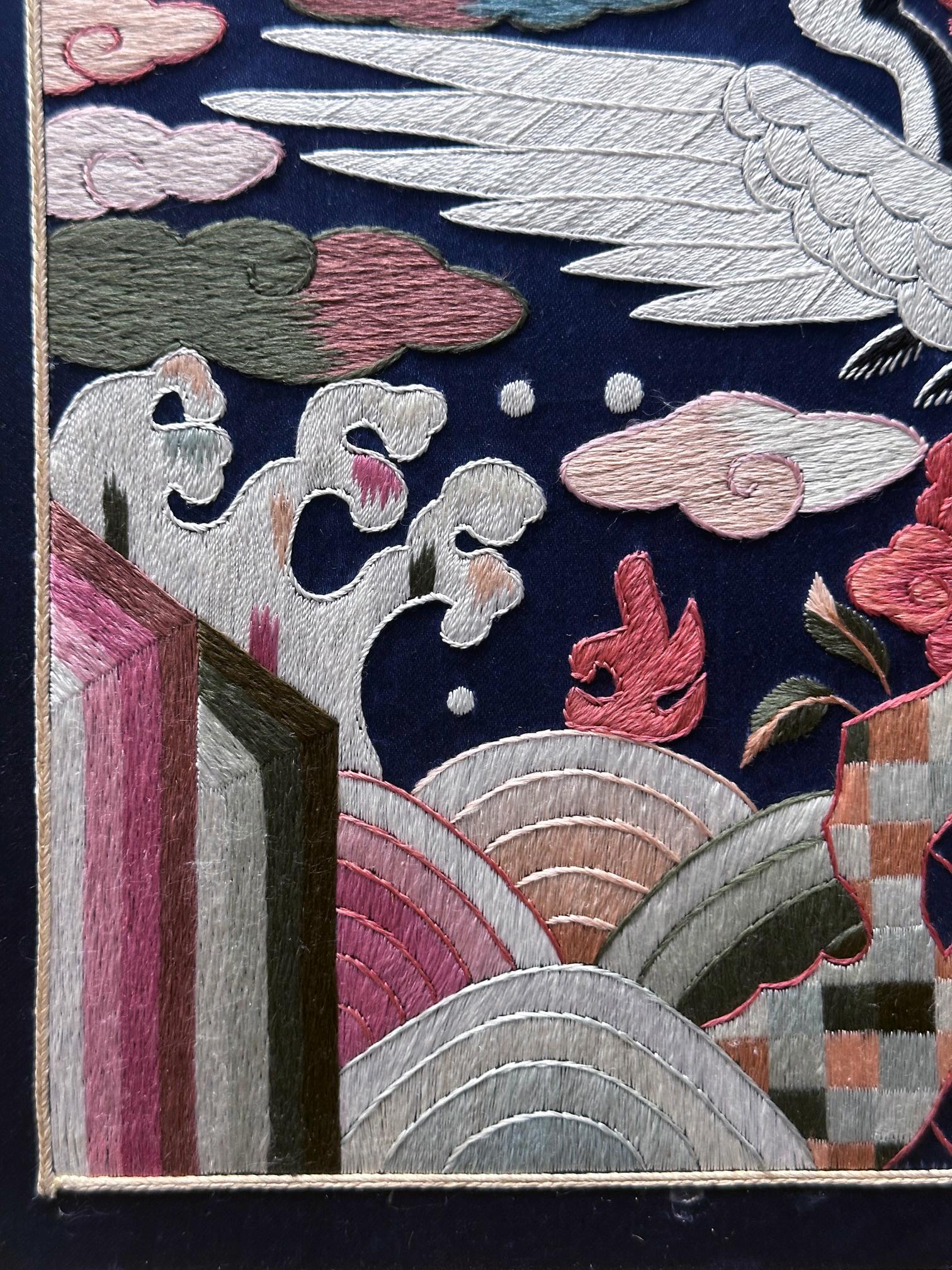 Ricamo coreano Distintivi di grado civile Dinastia Joseon in vendita 1