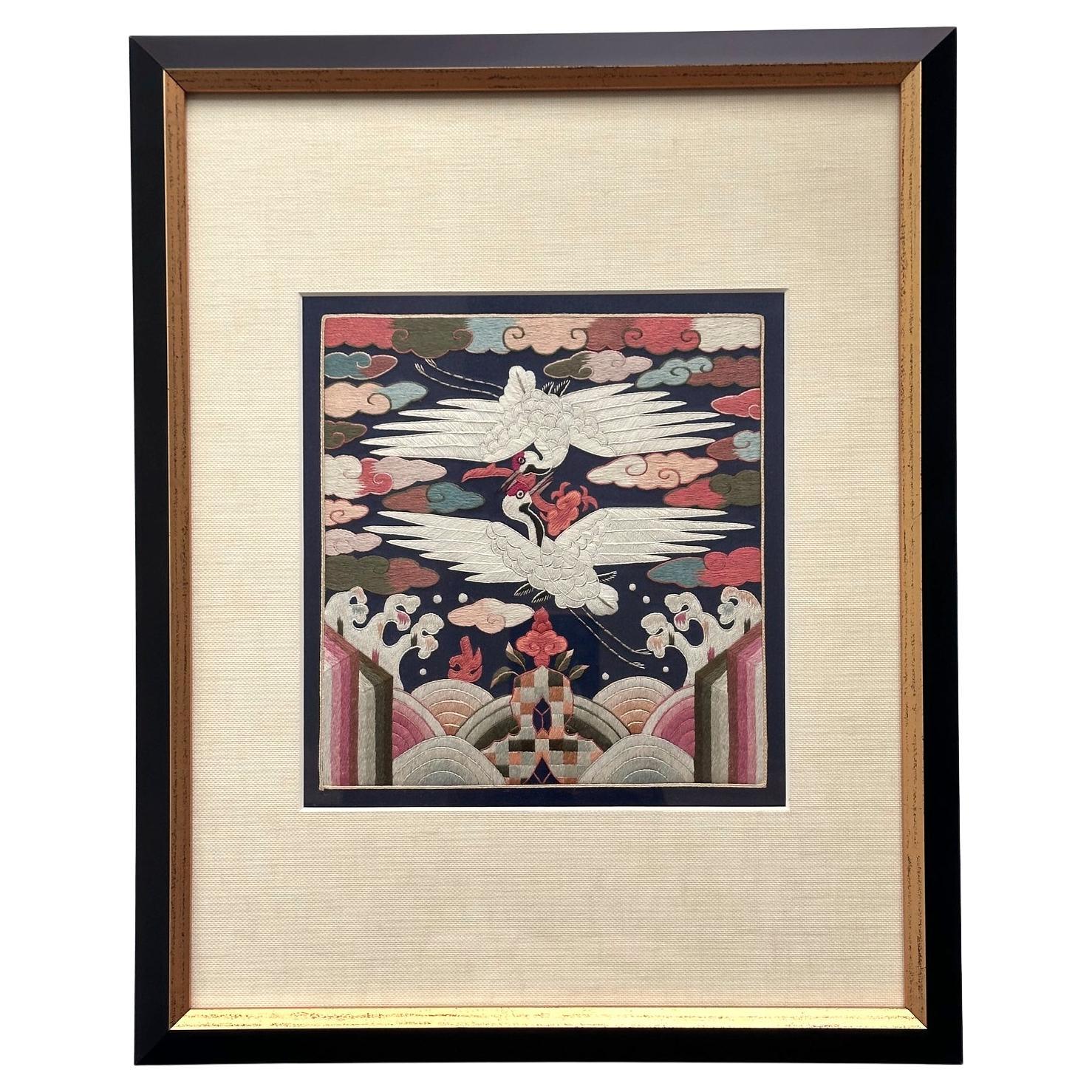Korean Embroidery Civil Rank Badges Joseon Dynasty