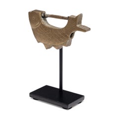 Serratura coreana a forma di pesce in ottone inciso