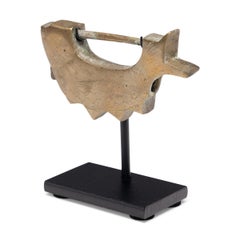 Serratura coreana a forma di pesce in ottone inciso