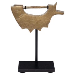 Serratura coreana a forma di pesce in ottone inciso