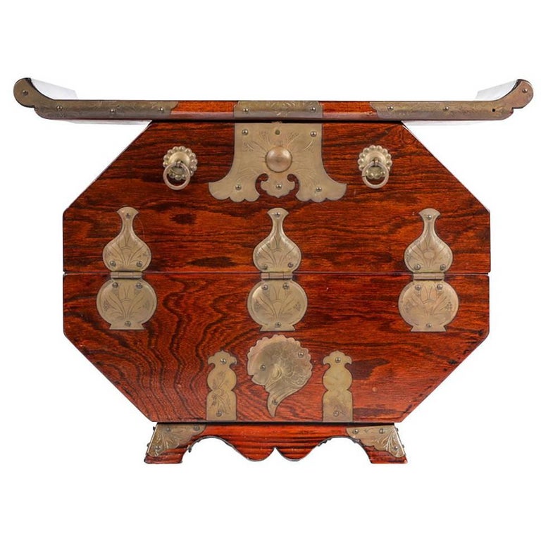 Korean Exotic Wood Table Top Chest at 1stDibs