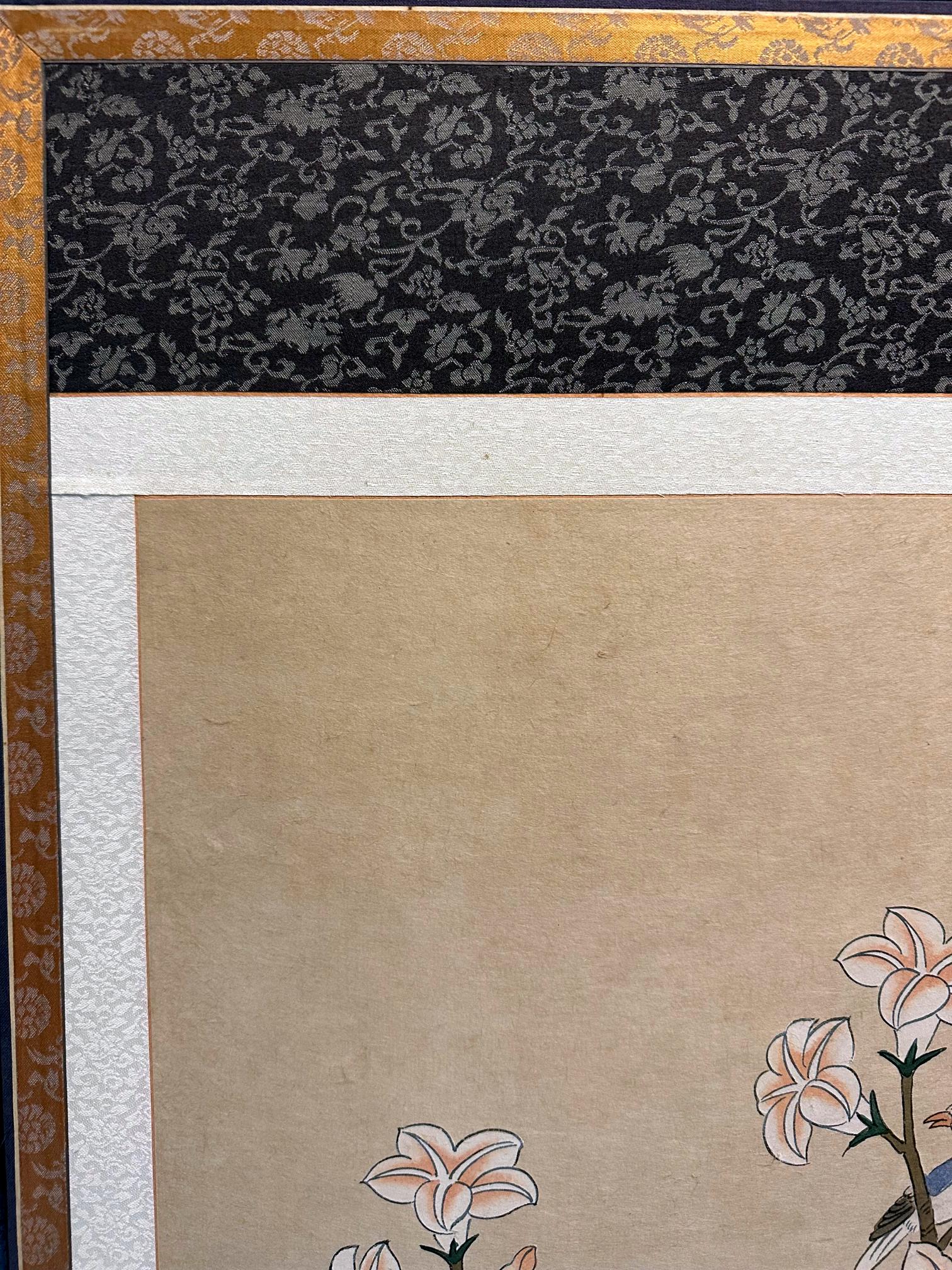 Korean Folding Chaekgeori Painted Scholar Floor Screen For Sale 7