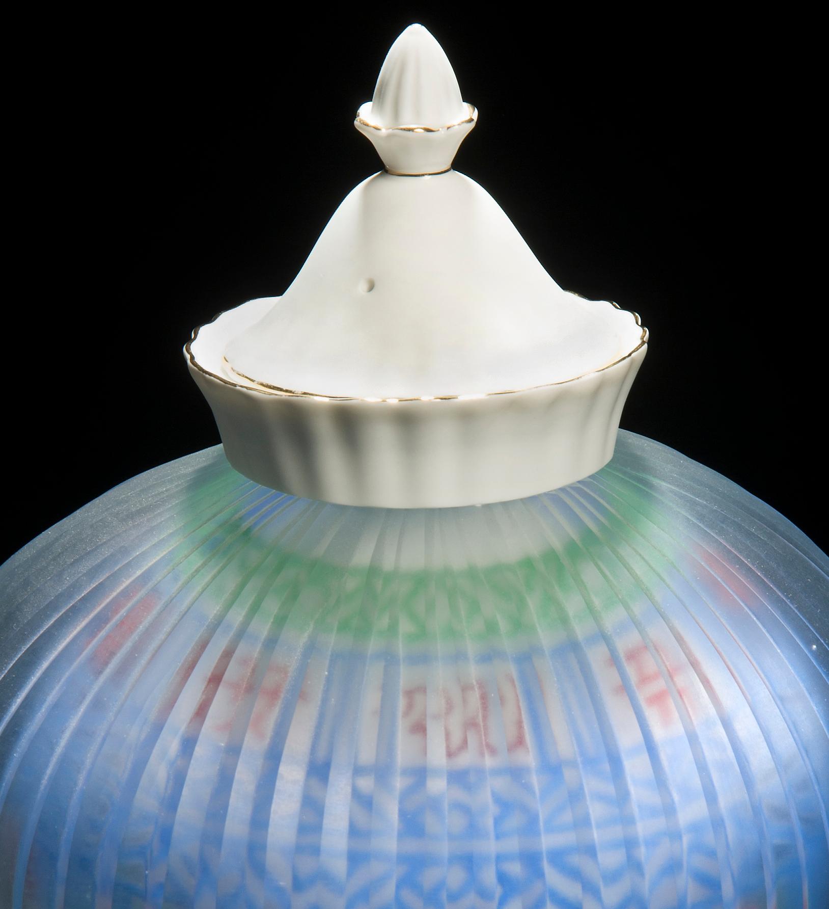 Contemporary Korean Glass 25, a unique porcelain and glass sculpture by Choi Keeryong For Sale
