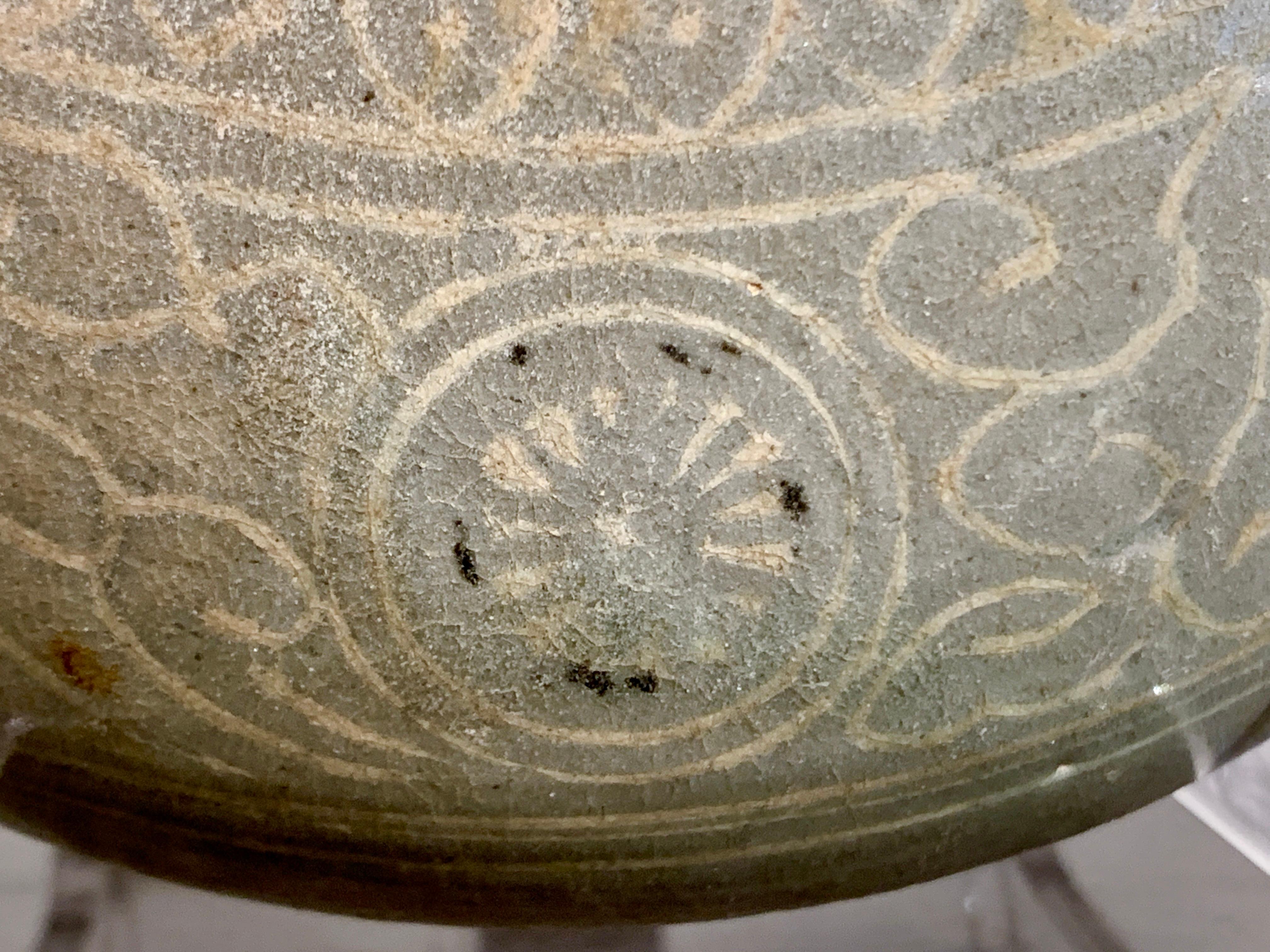 Korean Goryeo Celadon Glazed Sangam Inlaid Bowl, 12th/13th Century, Korea For Sale 7