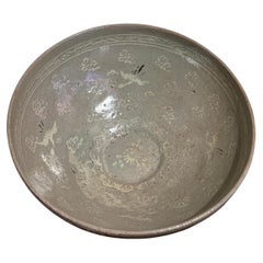 Korean Goryeo Celadon Glazed Sangam Inlaid Bowl, 12th/13th Century, Korea