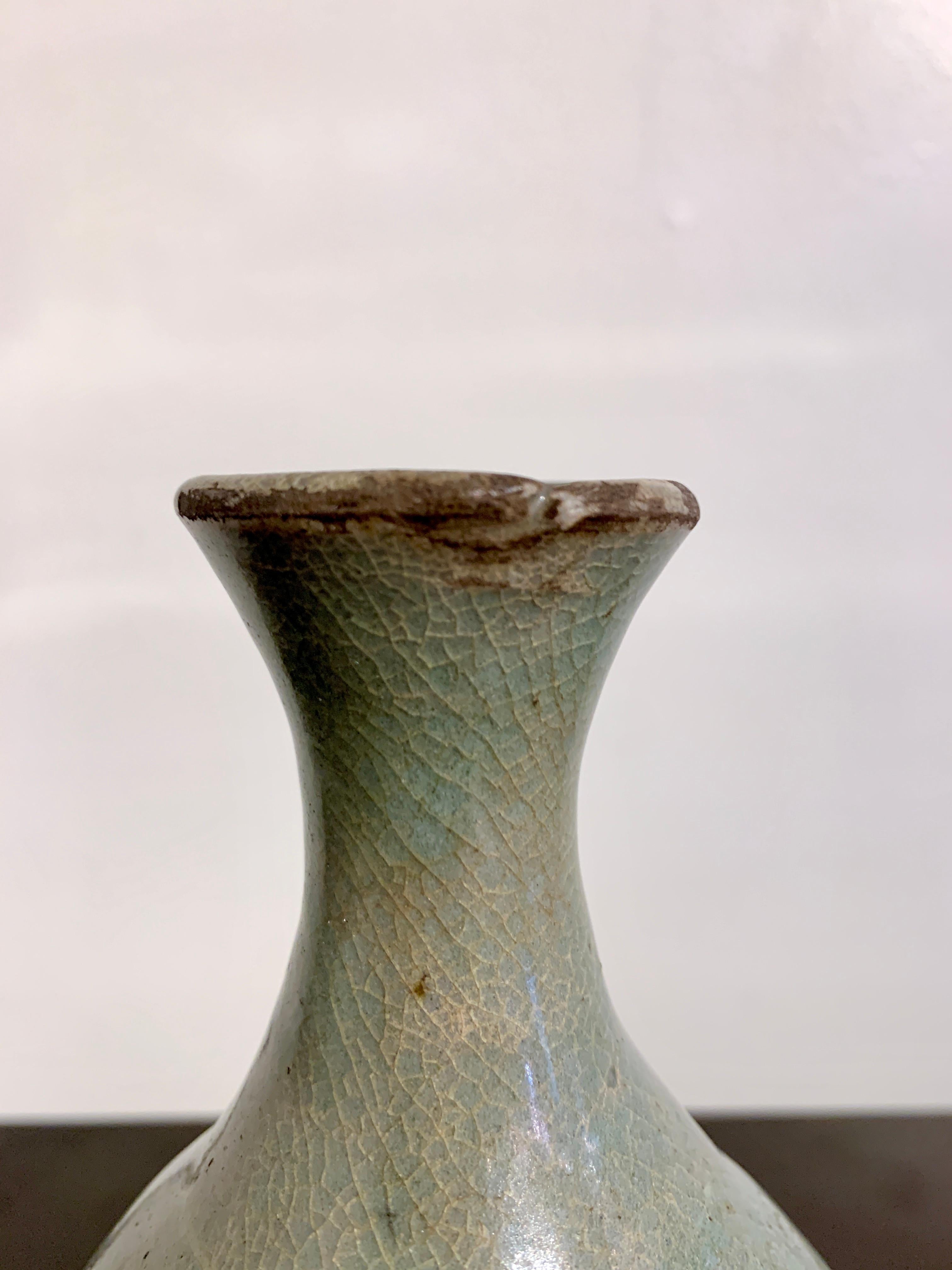 Korean Goryeo Celadon Glazed Slip Inlaid Bottle Vase, 11th-13th Century, Korea 2